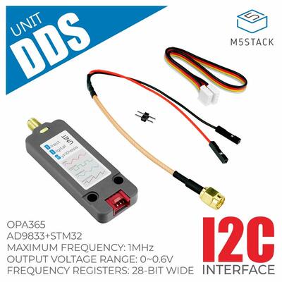 官方M5Stack Unit DDS信号源模块AD9833可编程波形发生器 STM32