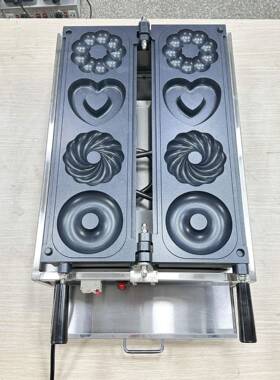 Customzation case 大甜甜圈机数显系统不粘锅大华夫饼机电脑雕刻