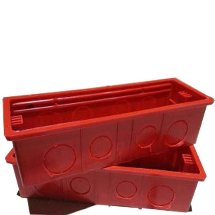 118型红白两色电源穿线盒 2/3/4位PVC塑料接线盒 电源防水接线盒