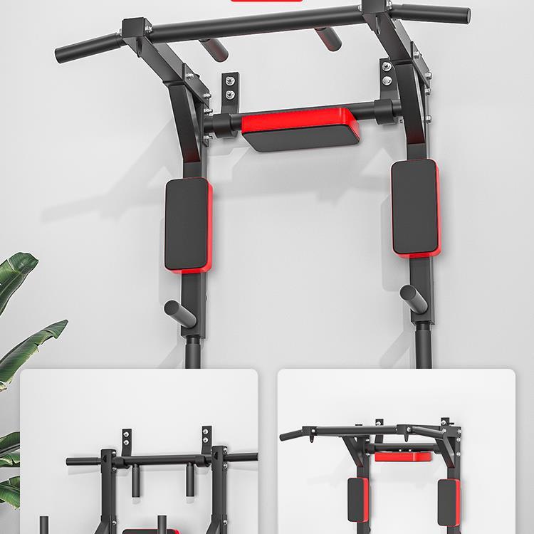 引体向上器家用墙体单杠多功能单双杠打孔室内吊环挂壁式健身器材
