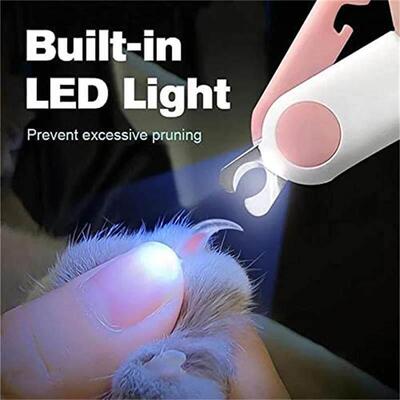 Professional Cat Dogs Nail Clipper Cutter With Led Light Sci