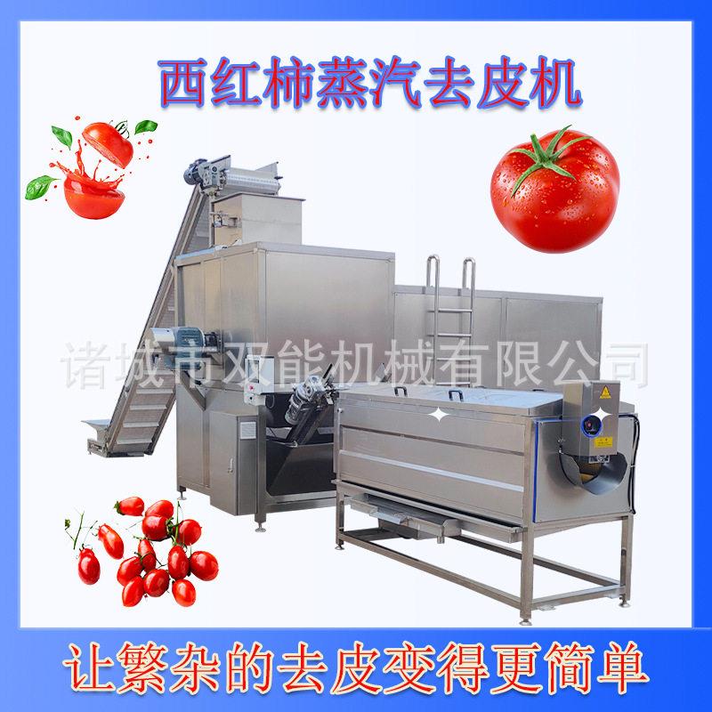 脆柿子纯物理蒸汽去皮机 农产品西红柿加工流水线设备厂家