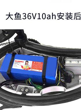 大鱼智行车D1D2D3S2S3V1电动车自行车dyu电瓶锂电池36V8安10AH12a