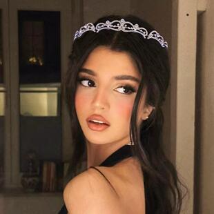 简约水钻新娘发箍头饰巴洛克合金生日小皇冠头箍婚纱礼服压发配饰