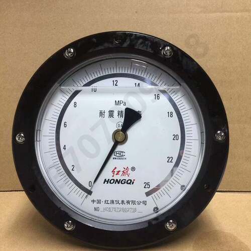 红旗 耐震精密轴向带边压力表YBN-150ZT 精密耐震轴向带边压力表