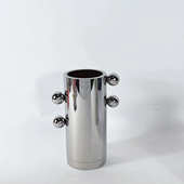 现代简约创意双色水晶玻璃花插干花瓶家居艺术花器装 饰品客厅餐厅