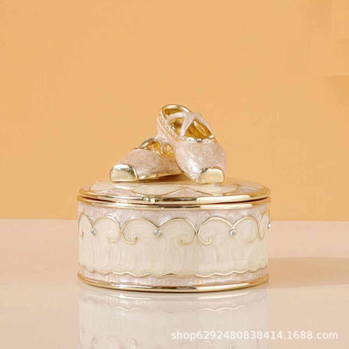 收纳小音爆抖首饰盒金属创意批发珠宝婚庆款盒子芭蕾舞鞋饰品