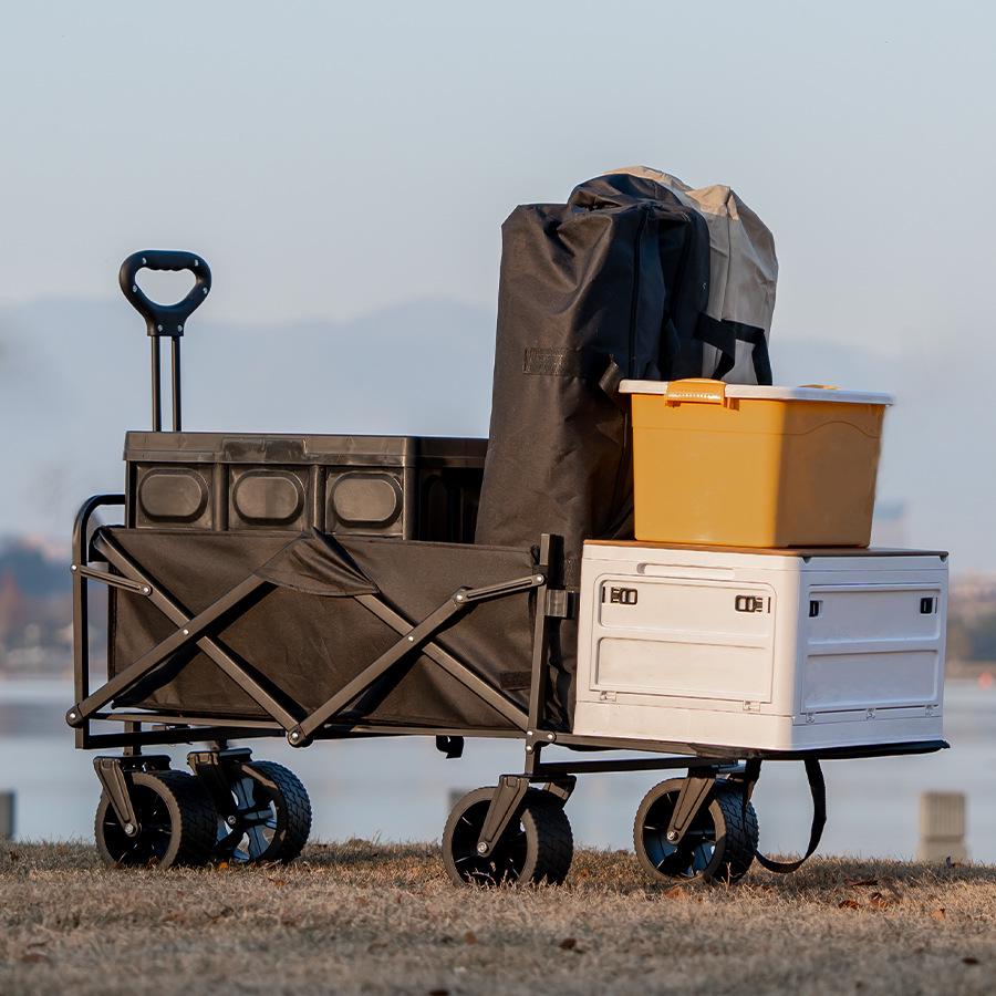 景宜拖斗露营手推车后开户外折叠营地车野餐小拖车摆摊手拉车拖车