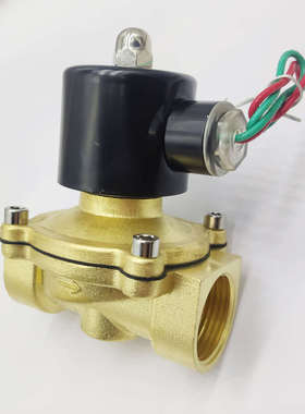 博普电磁阀2W常闭式全铜水阀AC220V不发热线圈控制阀BOPU气阀DN50