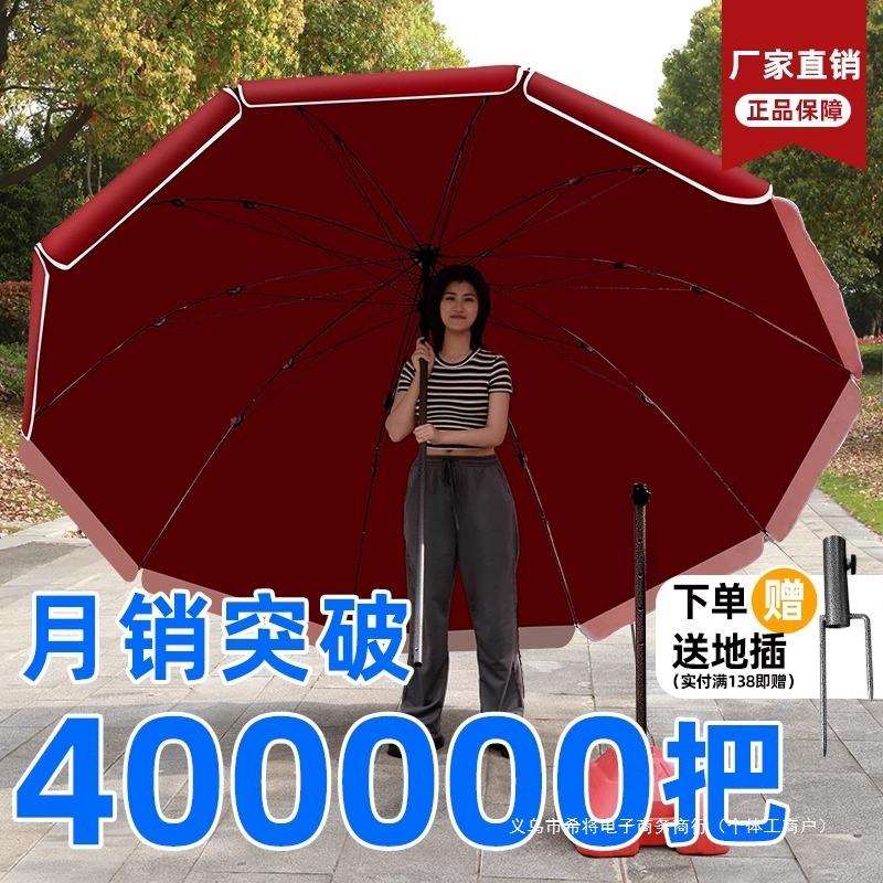 大伞户外摆摊雨伞遮阳伞折叠商用出摊地摊大号庭院加厚太阳伞