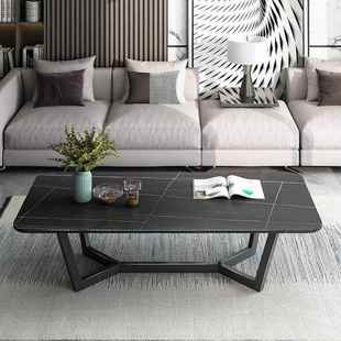 工厂泡轻269奢茶几现代简约板岩方形茶桌长创意家用小户型客厅茶