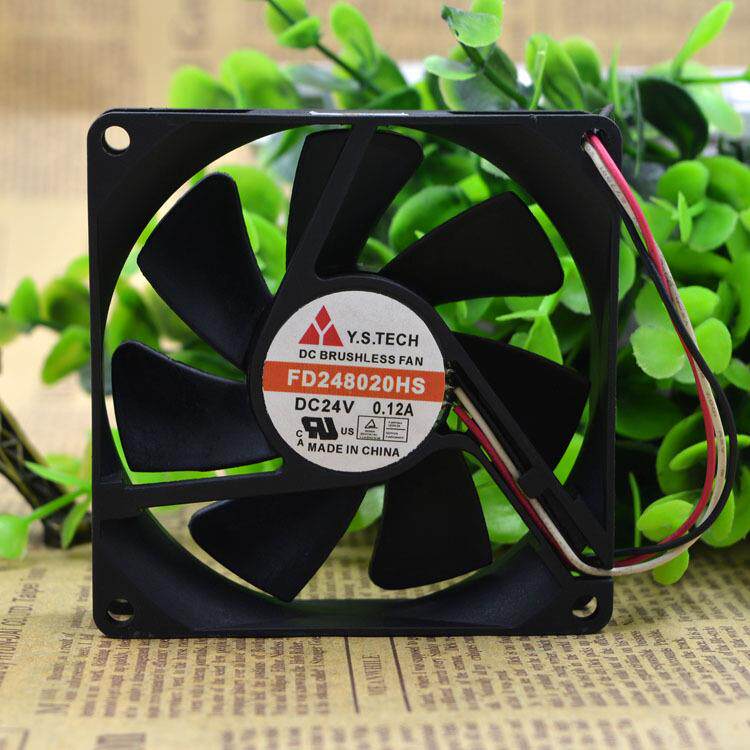 元山YSTECH 8cm风扇 8020油轴散热风扇24V 0.12A FD248020HS 3线