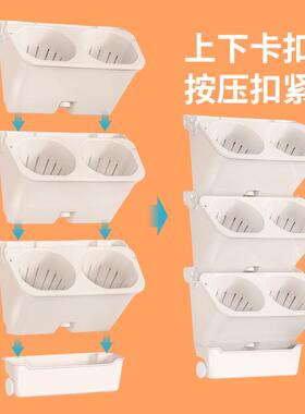 壁挂自吸水室内阳台草莓多肉花盆森林盒子兰花盆创意大花盘接水盘