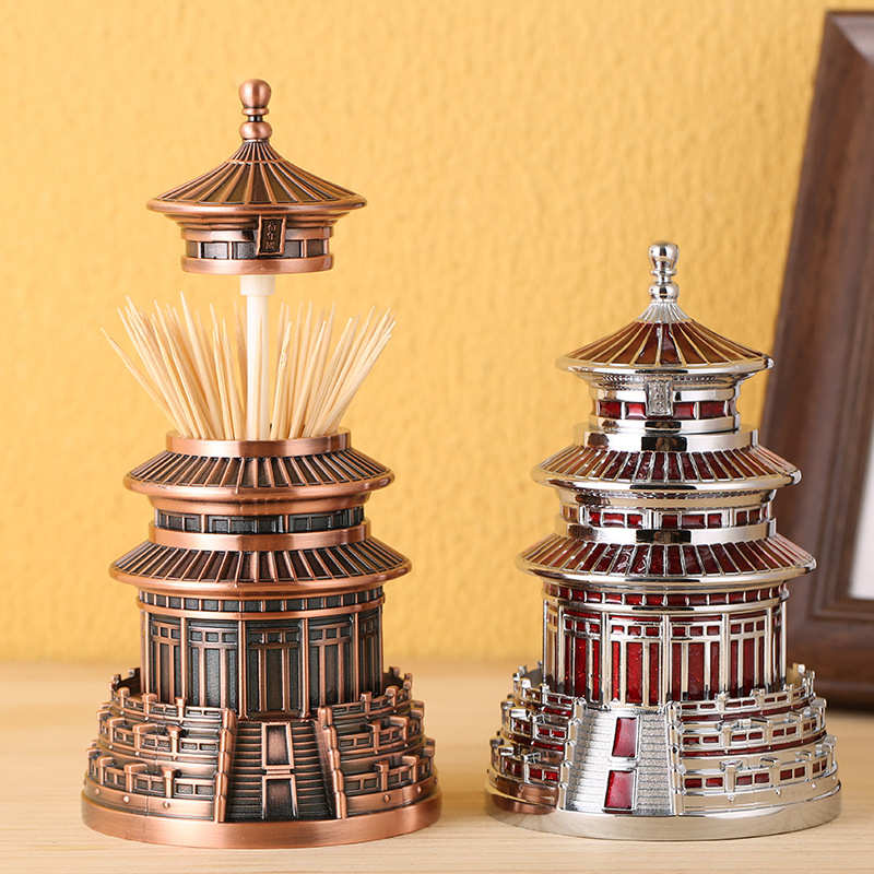 高档欧式复古牙签筒手压自动式牙签盒创意礼品牙签座酒店多色可选