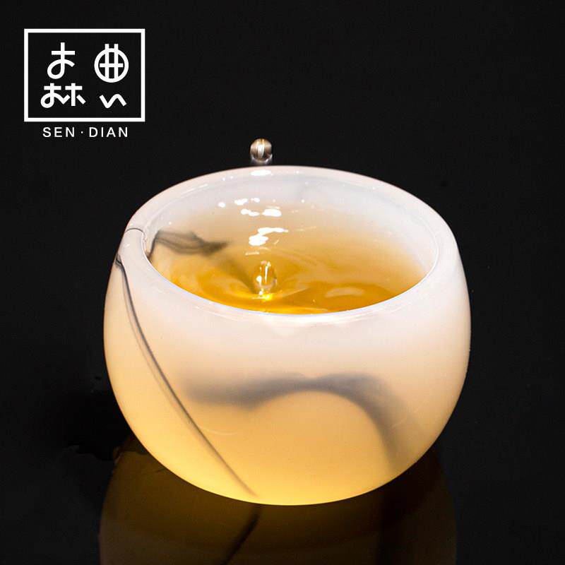 主人杯单杯琉璃杯功夫茶杯小茶盏品茗杯单个日式玻璃个人专用