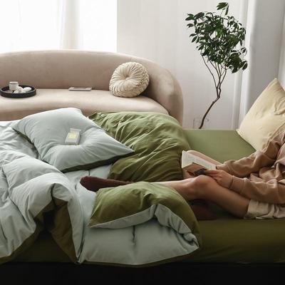 类针织棉秋冬全棉四A件套.纯棉天竺棉被GBV套床单床笠床约裸品睡