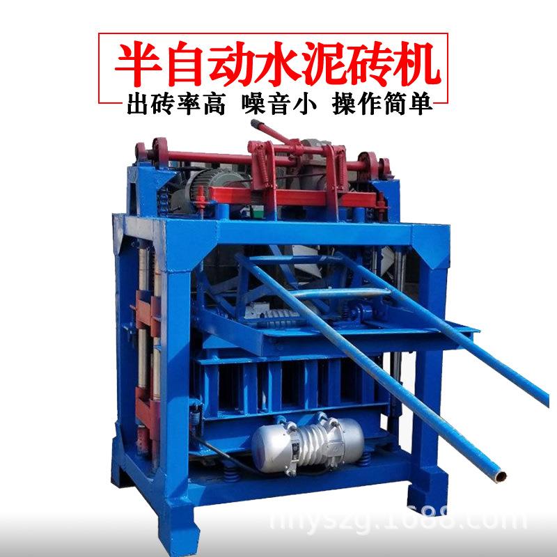 4-35型免烧制砖机 空心砖标砖异形砖荷兰砖U型槽半自动砌块成型机