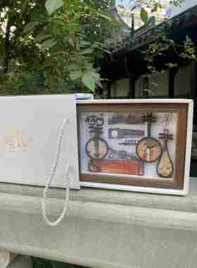 正品杭州特产文创西湖摆件色高中国风风特纪念品送古老外领导档小