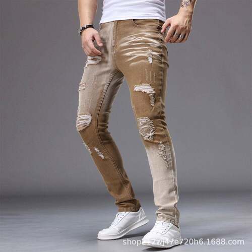 Stitch Patch Ink Cat Whisker Denim Slim Straight Washed