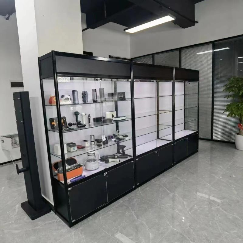 玻璃展柜透明样品展示架摆件展示柜货架陈列货柜透明展示柜哦