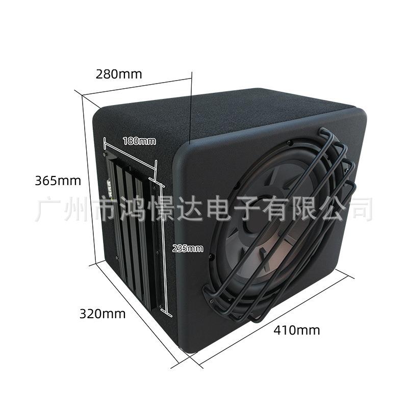 汽车音响低音喇叭 1012 12寸有源柜 木箱 喇叭木箱 中纤板毛毯