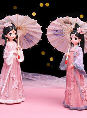 创意礼品汉服女孩摆件系列烟雨江南款少女心装饰品送女生生日礼物