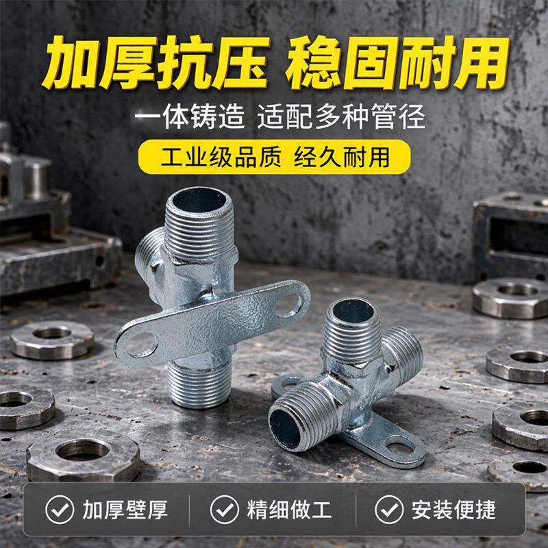 加厚抗压直角接头一体铸造工业级耐用多管径适配经久耐用