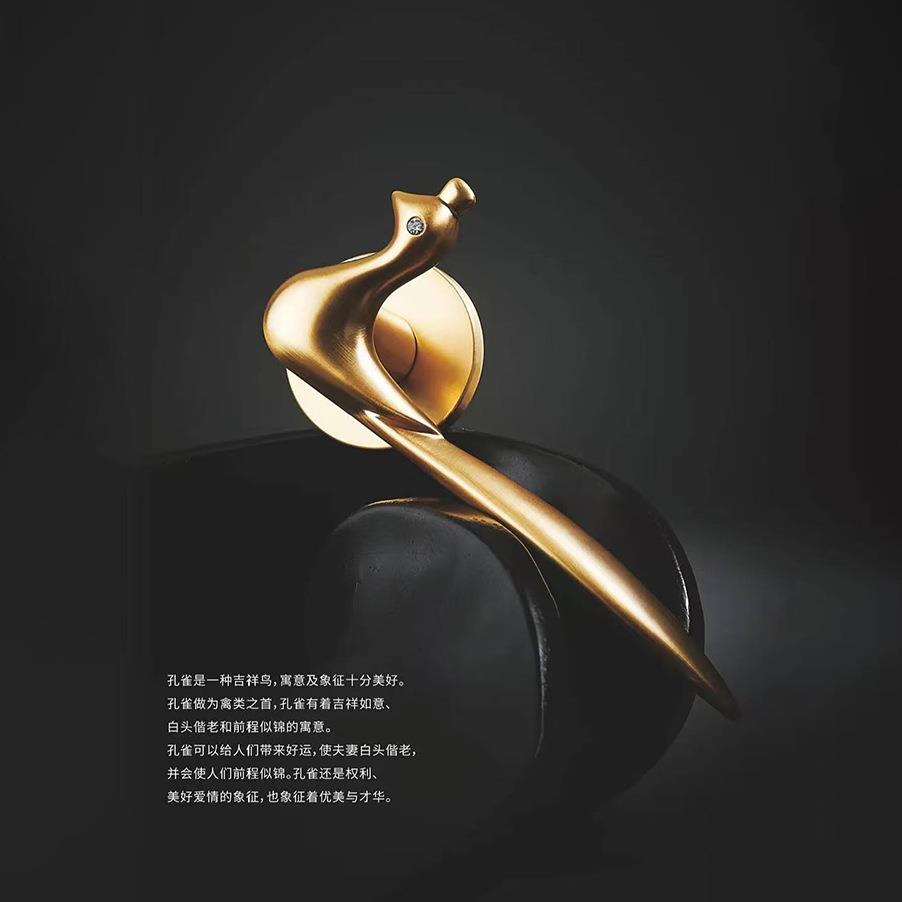 佳祺·天际法式门锁凤鸣朝阳分体锁室内卧室门锁实木磁吸静音门锁