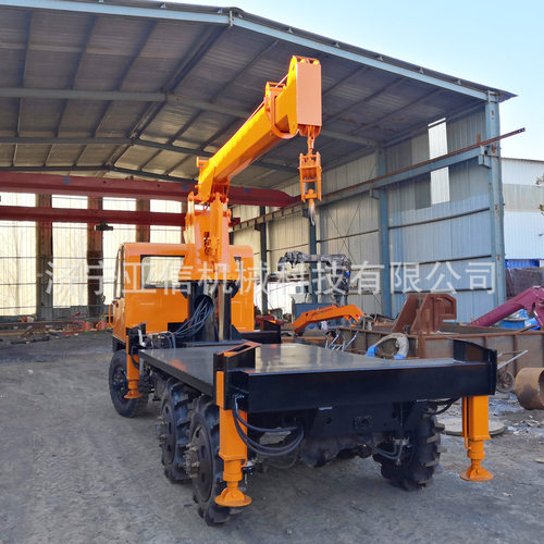 六驱自备随车吊 6吨四不像随车吊车背树用四轮平板吊车