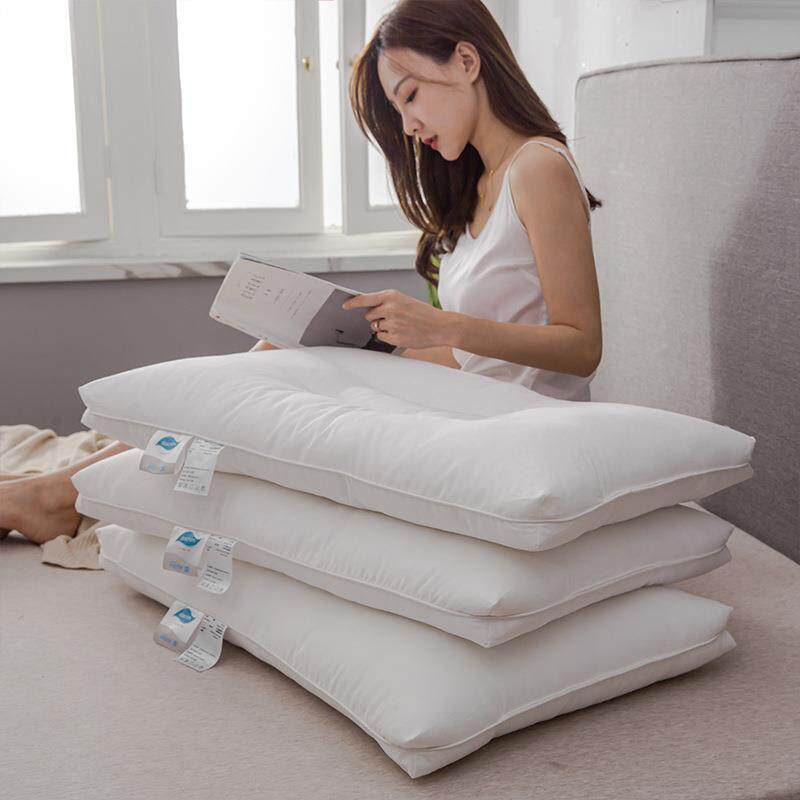 全棉防螨整头枕头芯护颈椎助睡眠单个装宿舍低枕芯一对家用单人男