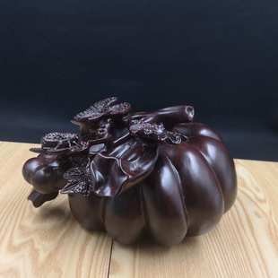 花梨木多子多福南瓜摆件值物瓜果工艺礼品家居摆设品批发