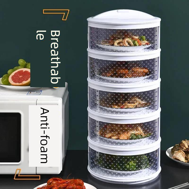 厨房置物架放剩菜多层收纳架子收菜盘剩饭装菜柜神器用品家用大全