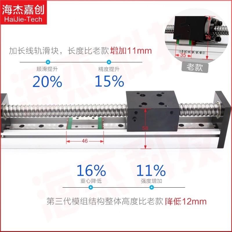 滑台模组滚丝杠套装CB精密直线电动L线轨导微小数珠控轨步进马达
