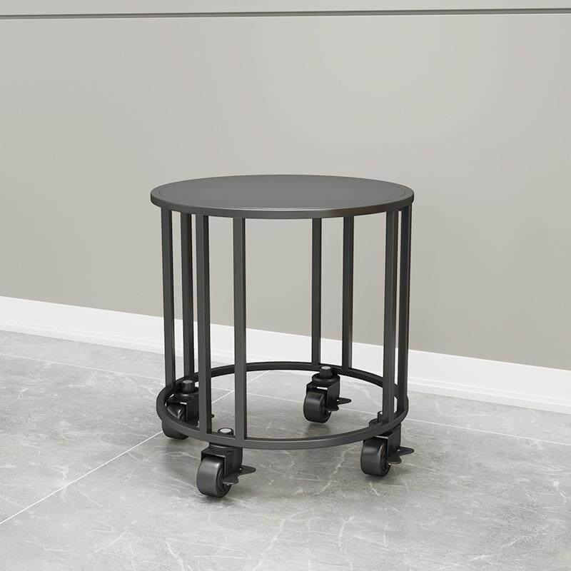 简约地式BF230813客厅形铁缸艺花架鱼架圆落地面花盆架带轮可移动