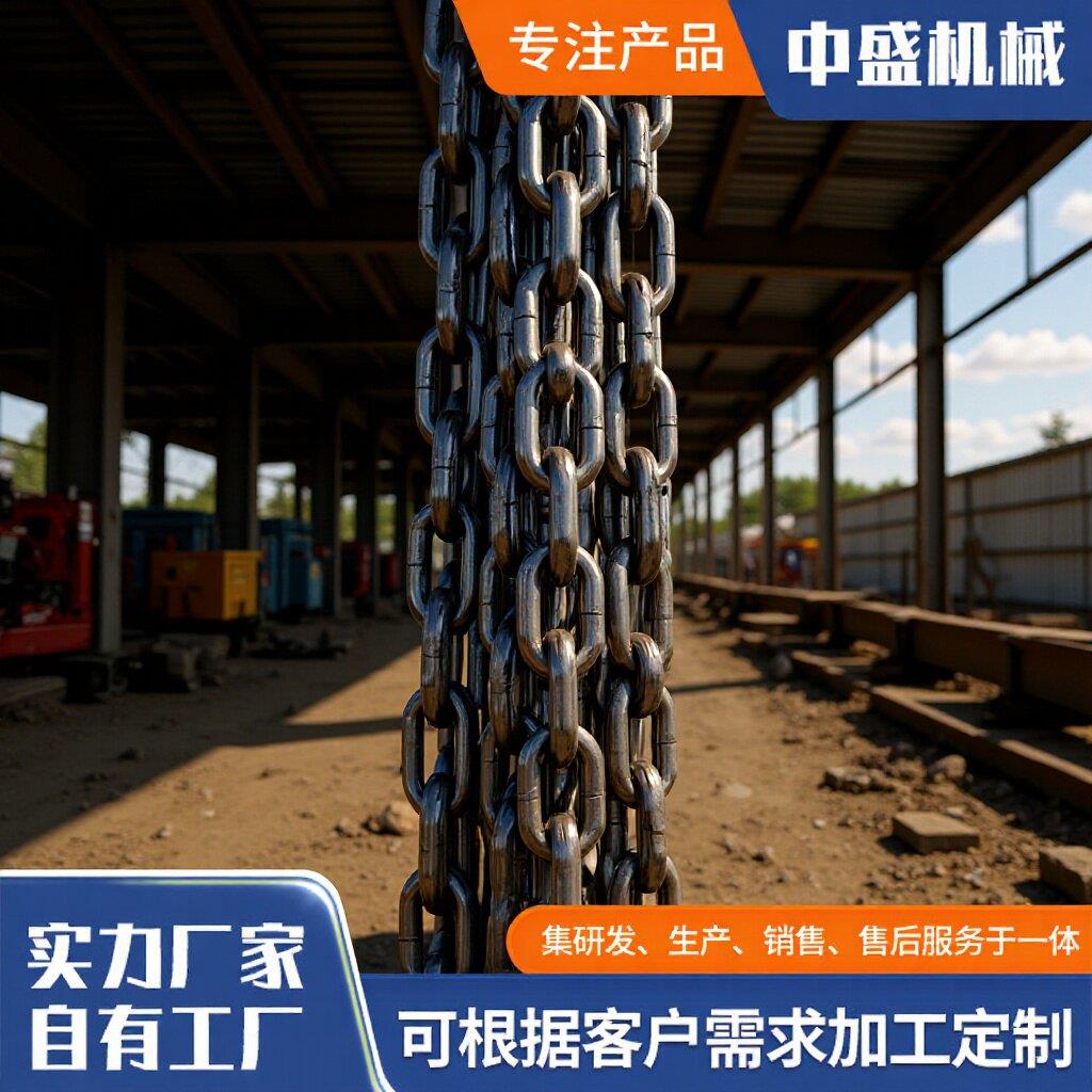 G80锰钢链条吊索具吊桥锁链抛光煮黑工业葫芦护河链条起重铁链子