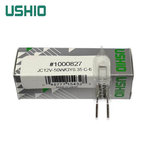 USHIO牛尾卤钨灯泡JC 12V50W GY6.35 C-6横丝光学显微镜JC 12V50W