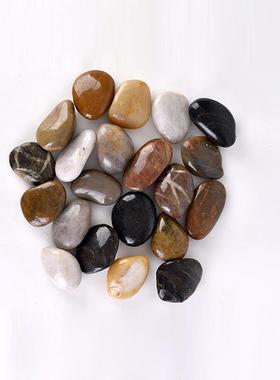 南京品高抛黑色天然雨花石五彩雨精A级花石造景GHD鹅暖光石