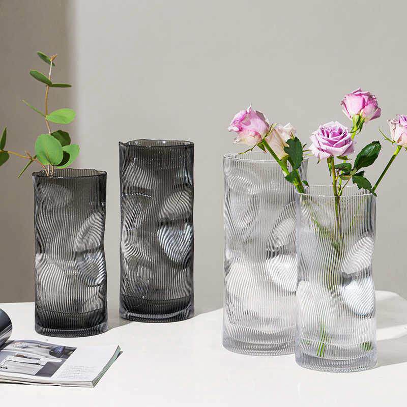 异形北欧创意曲线透明玻璃花瓶简约水养富贵竹百合家用客厅插花瓶,家居饰品,花瓶,淘宝优惠券,粉丝福利购,淘宝优惠卷