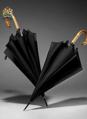 【英国王室御用】Fulton富尔顿抗风暴雨伞商务绅士长柄男黑色直柄