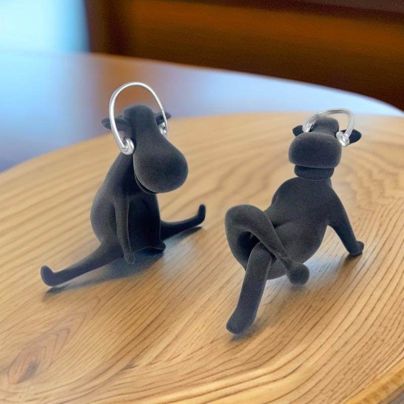 现代简约音乐植绒小毛驴摆件北欧样板房间办公间软装饰品玄关摆设