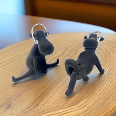 现代简约音乐植绒小毛驴摆件北欧样板房间办公间软装饰品玄关摆设