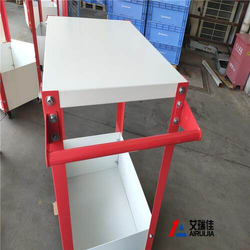 红色角钢推车红色架子角钢推车可根据要求制作手推车