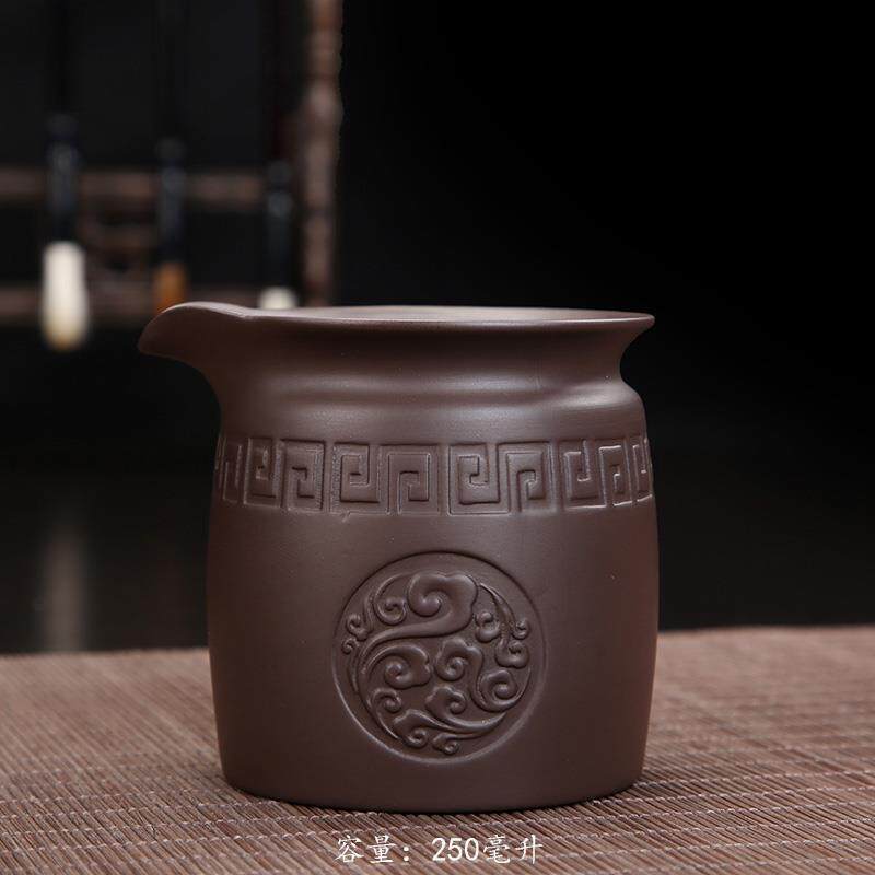 宜兴紫砂公道杯陶瓷功夫茶具茶海紫泥家用隔热公杯茶道分茶器特价