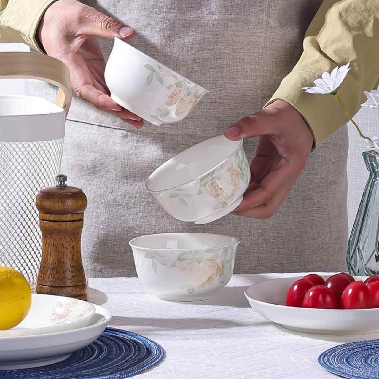 爱依瑞AS-D906斯AIS9头陶瓷餐R具组合梦幻花影A陶S-D96H瓷0套装餐