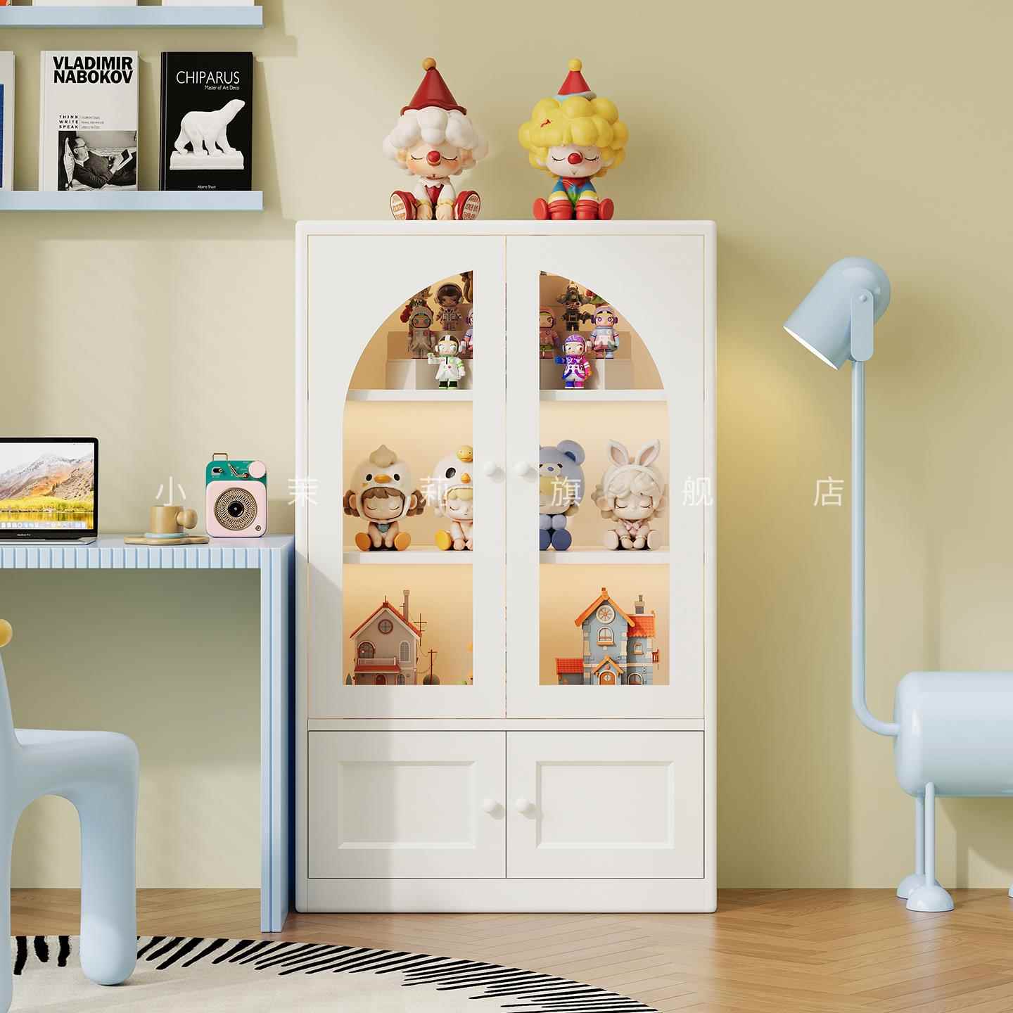 铁艺书架家用儿童模型柜谷子痛柜二次元铁皮钢制可移动储物收纳柜