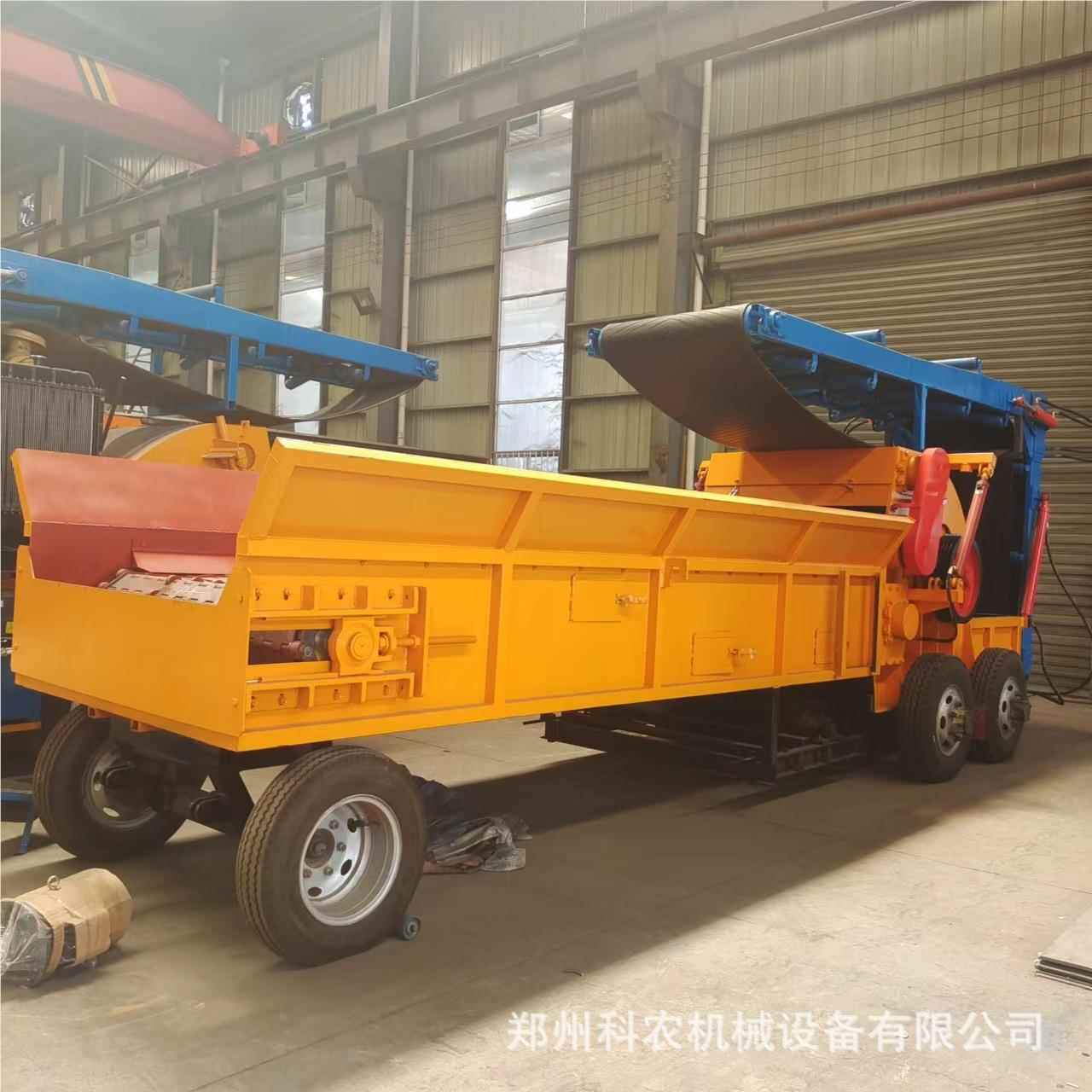 木时产15吨工地壳子破碎机移柴油机材破板碎机 木材综合粉273动碎