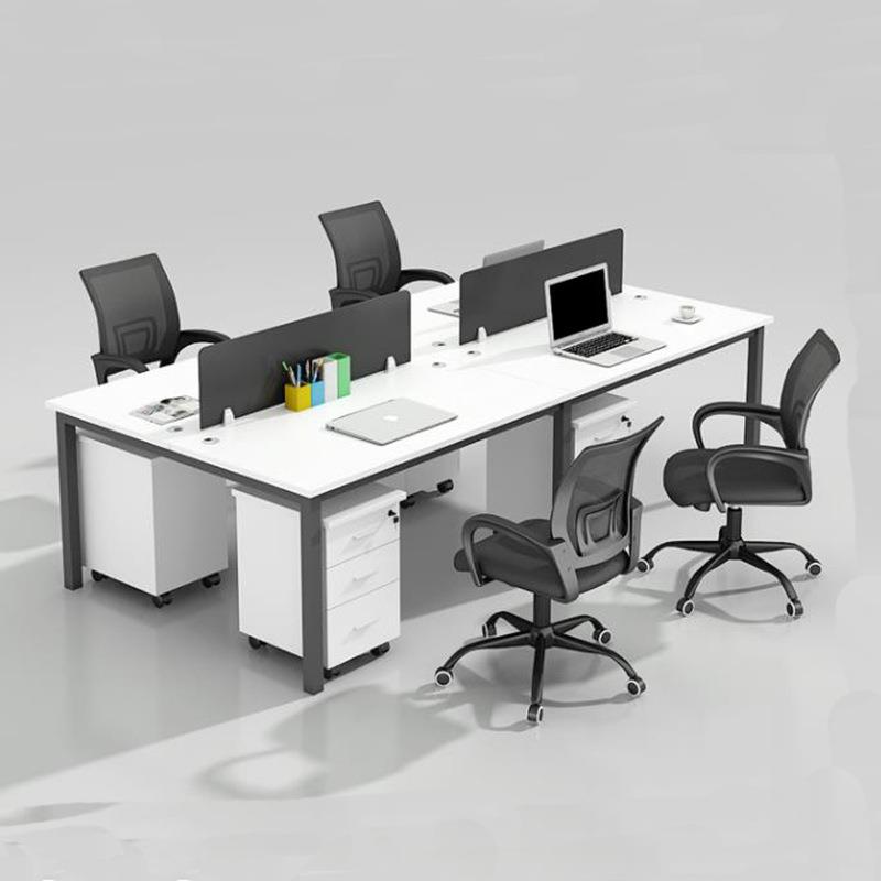 办电公家位具简约现职代钢架桌办公桌员工卡位240896人员脑桌工位