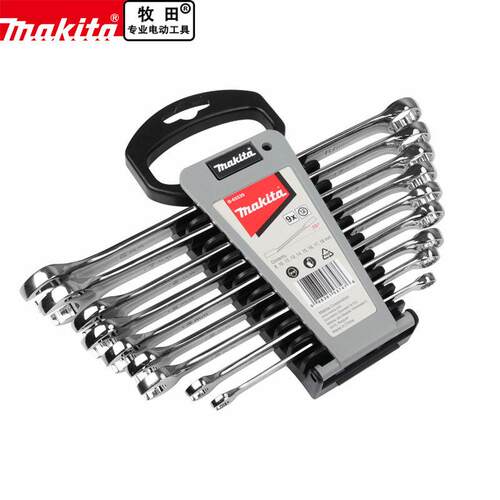 makita牧田开口梅花两用扳手套装双头呆扳手汽修大全一套五金工具