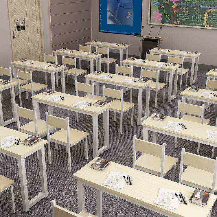 厂家直销单双人培训桌学校辅导桌中小学生课桌椅组合多人活动桌椅