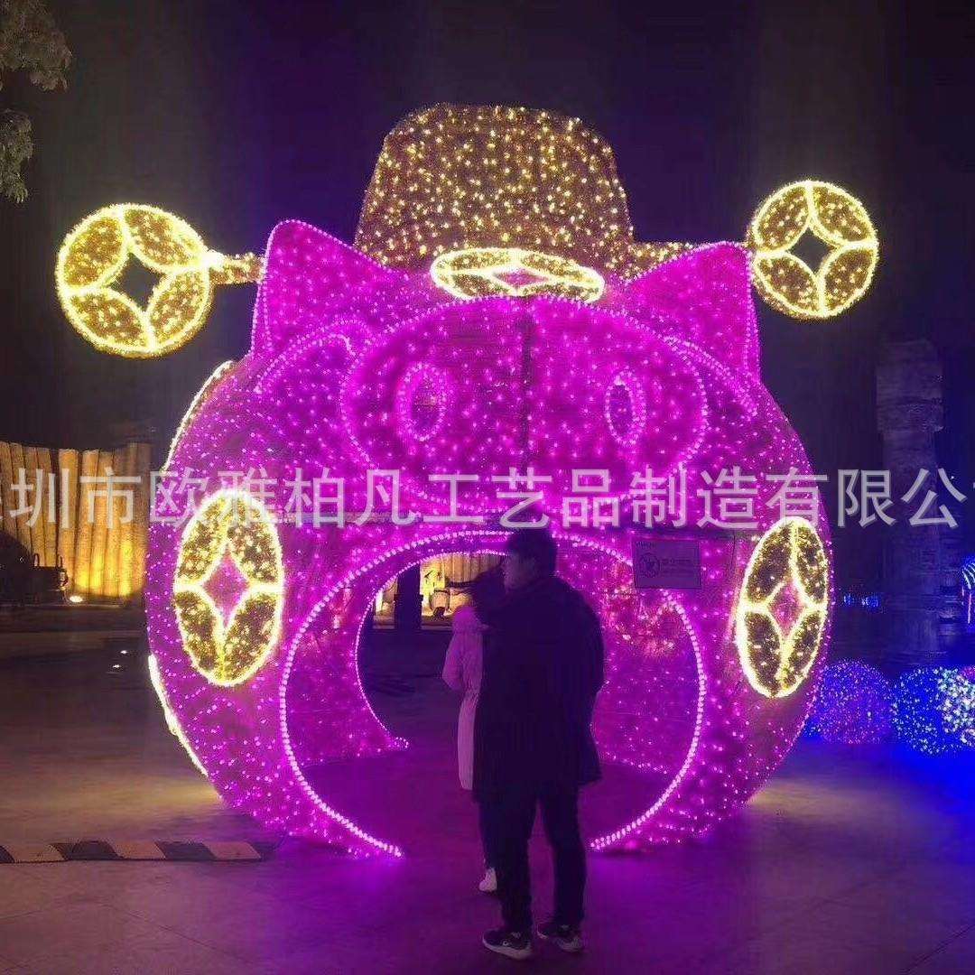 厂家不锈钢灯光雕塑 节庆灯饰 户外亮化工程 led大型户外造型美陈